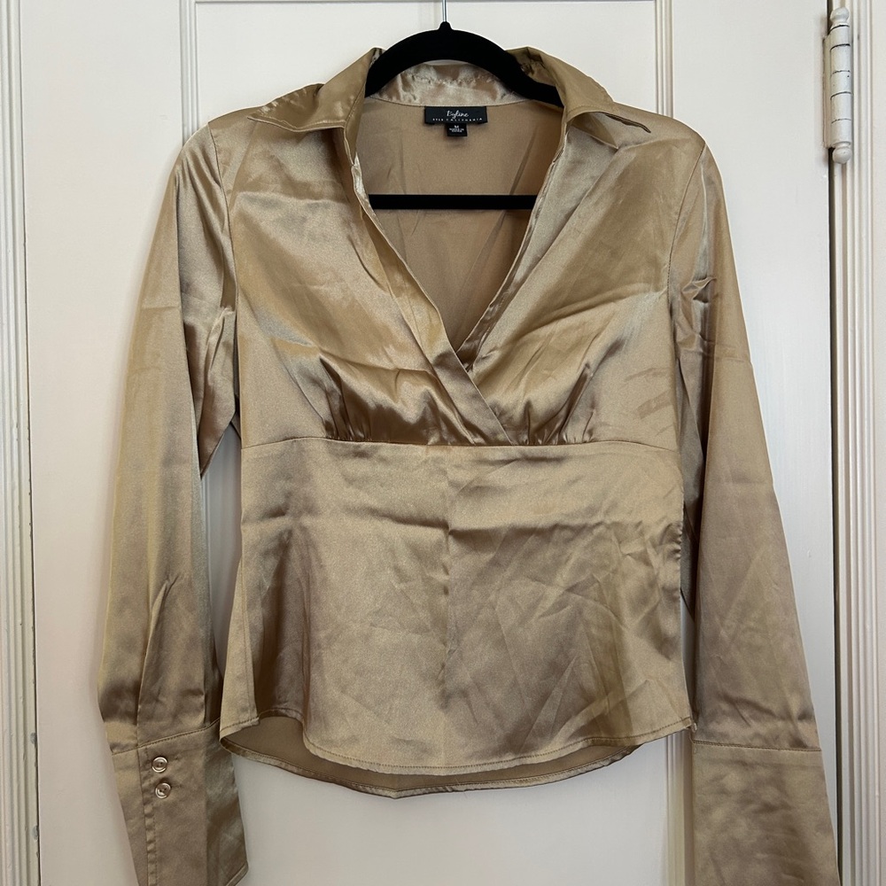 Byer California Satin Gold Blouse